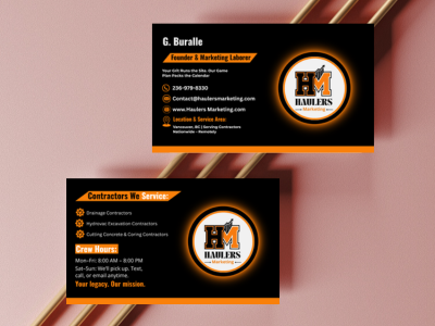 Business card design portfolio by Top Digital Marketer Julikha